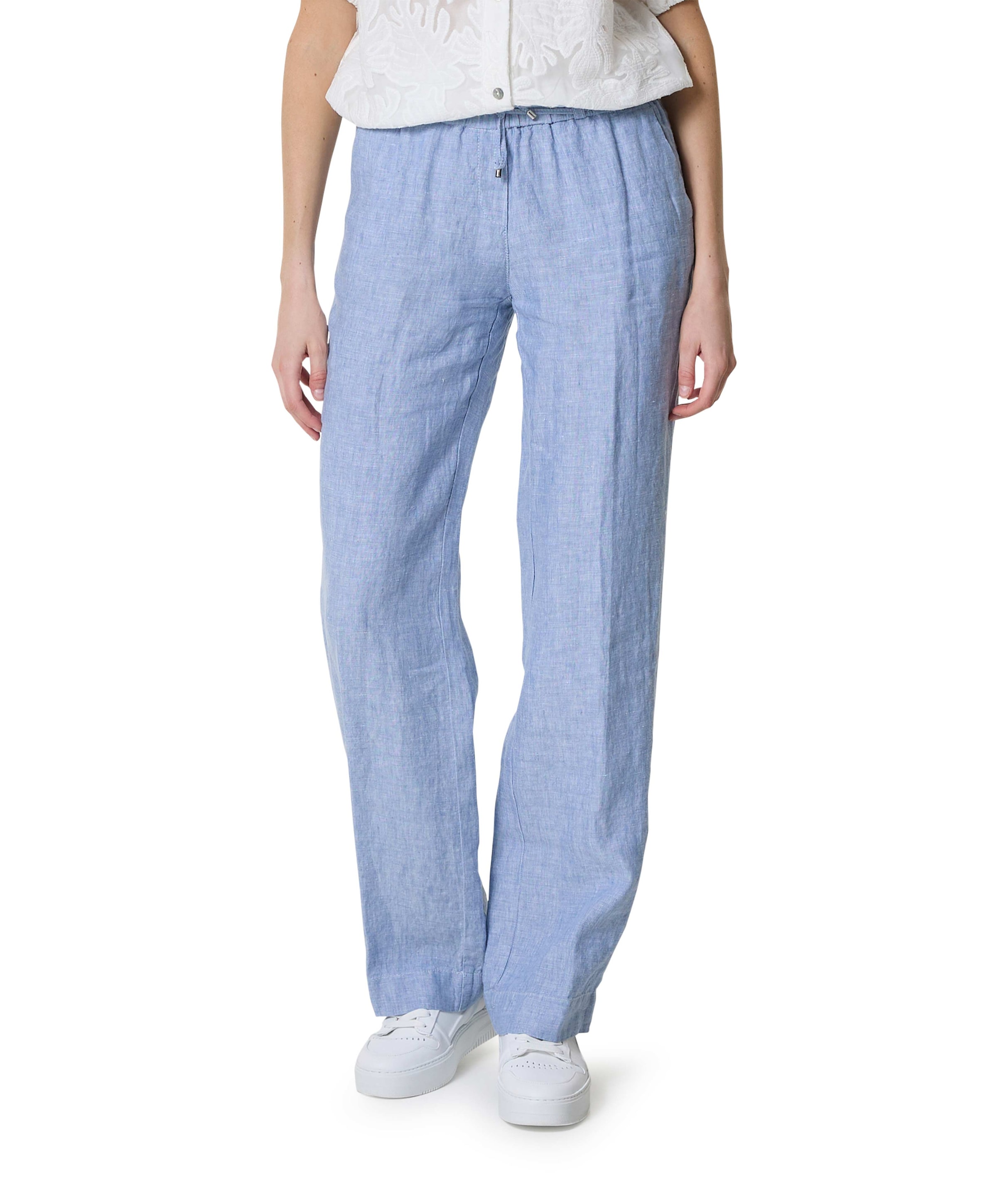 Pia Wide Chic dames broek blauw