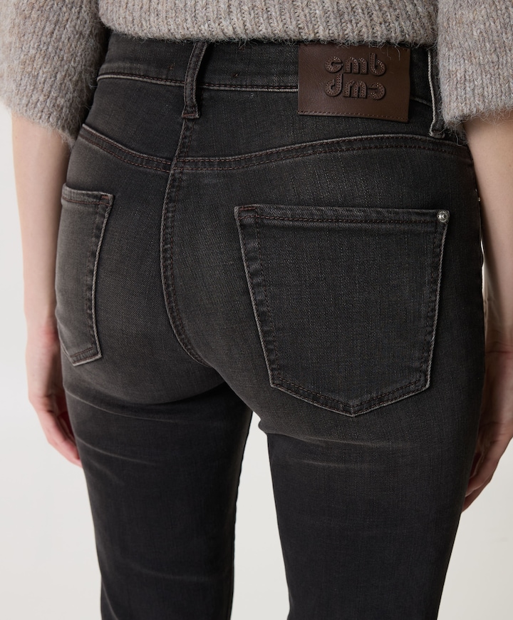 Paris flared dames jeans bruin