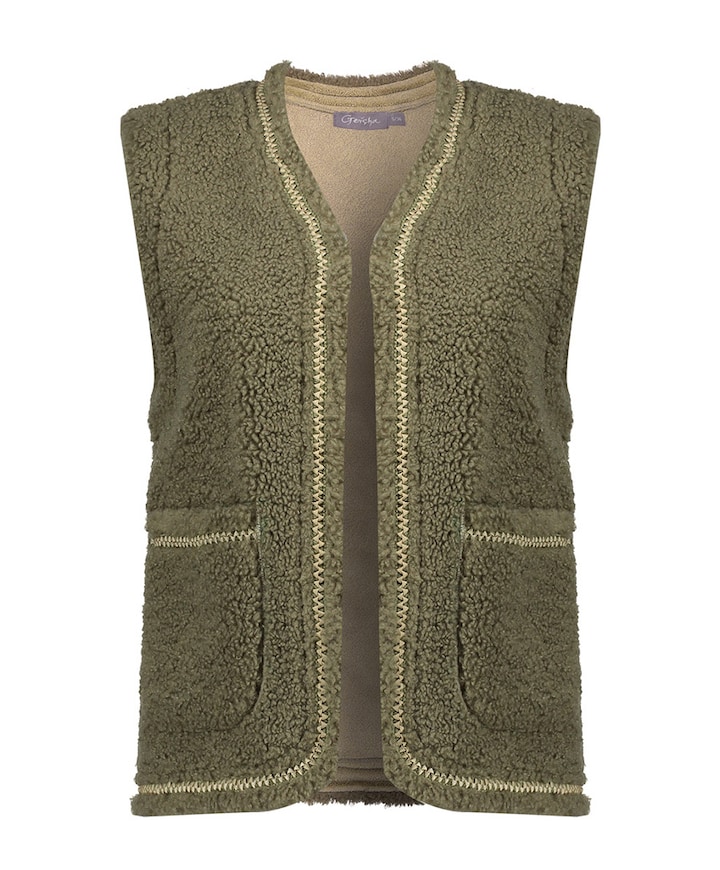Dames gilet groen