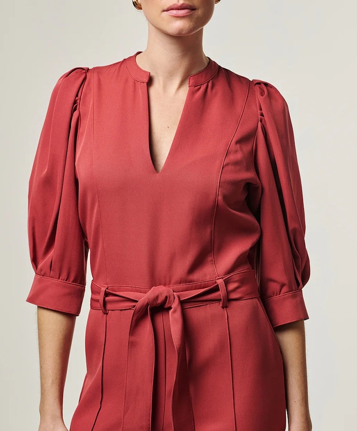 HELLEN PES 588 dames jumpsuit rood