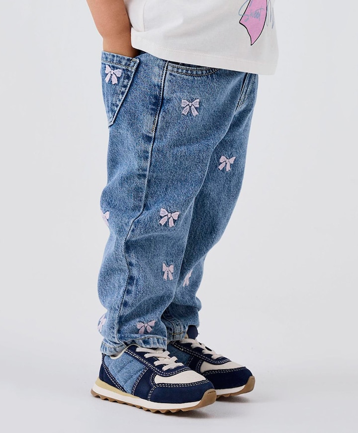 NMFBELLA MOM EMB JEANS 3285-BE R jeans blauw