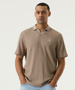 Heren polo beige
