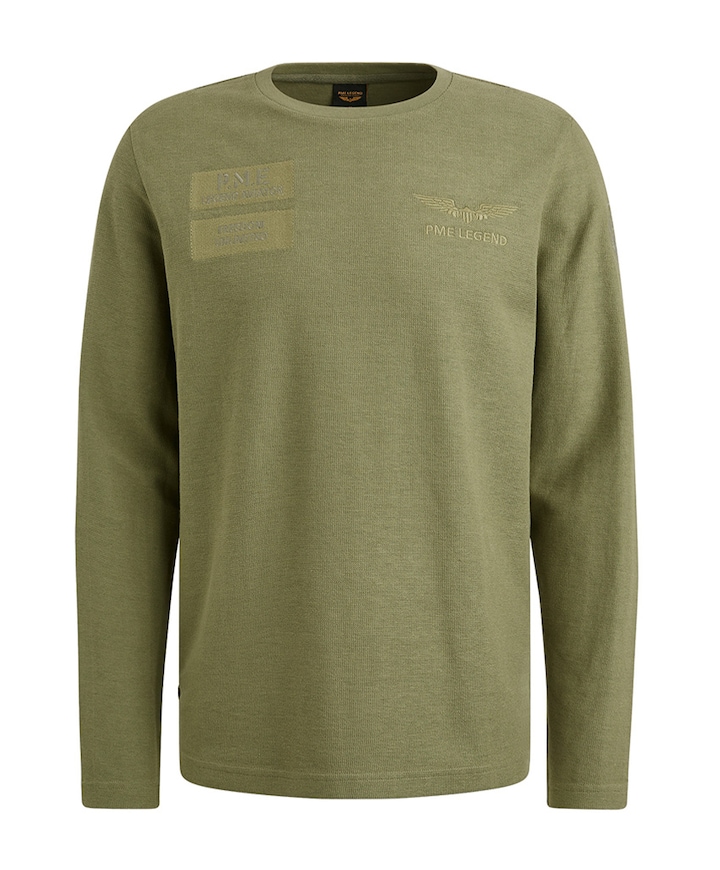 Heren longsleeve groen