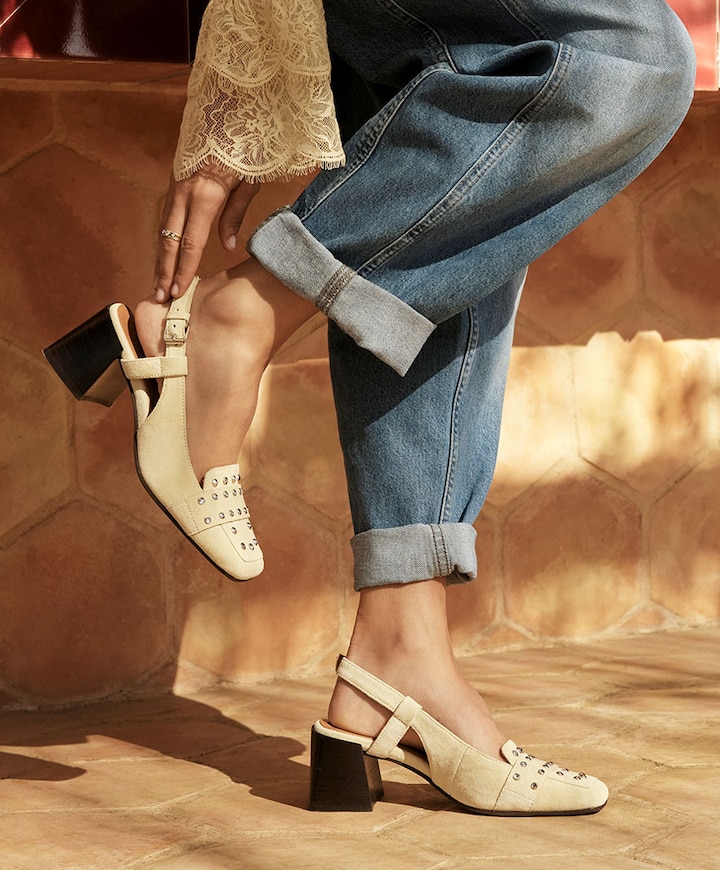 Laine Julia dames slingbacks ecru