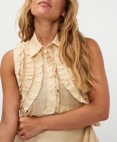 Dames top beige