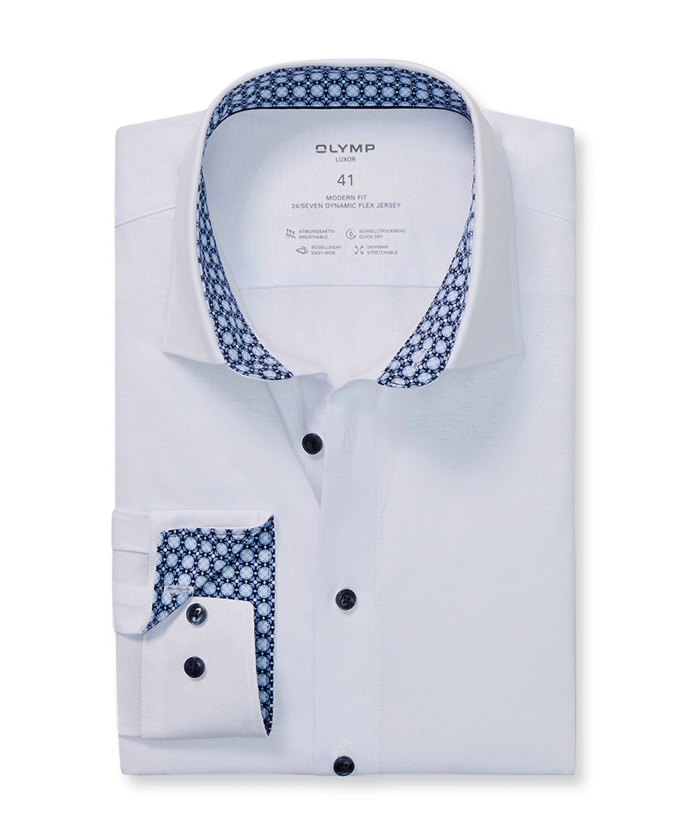 Heren overhemd lange mouw wit