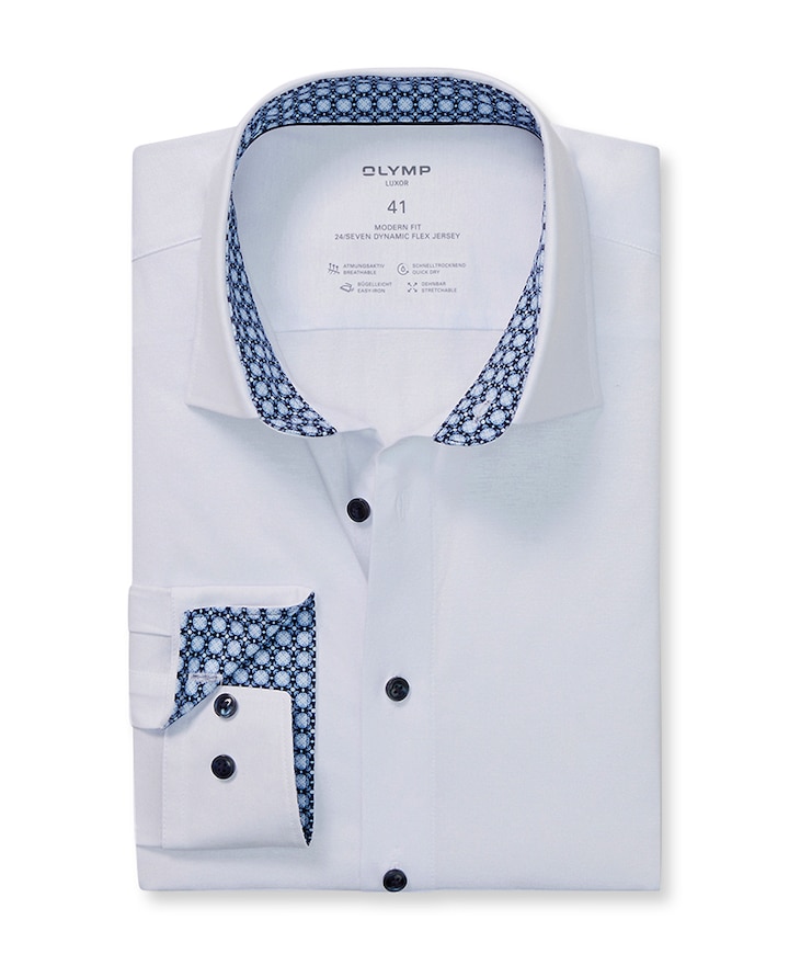 Heren overhemd lange mouw wit