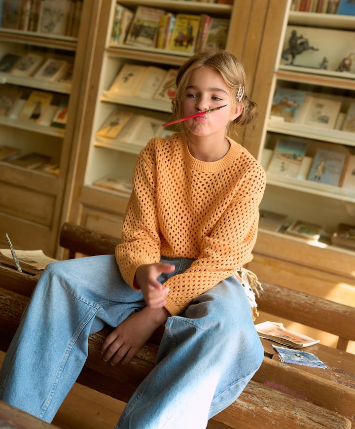 G52720_girls pants meisjes jeans blauw