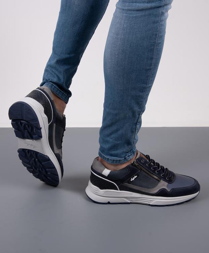Connery heren sneakers blauw