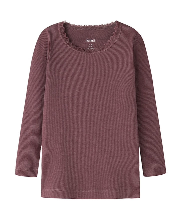 Meisjes longsleeve bordeaux