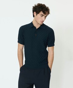 Heren polo blauw