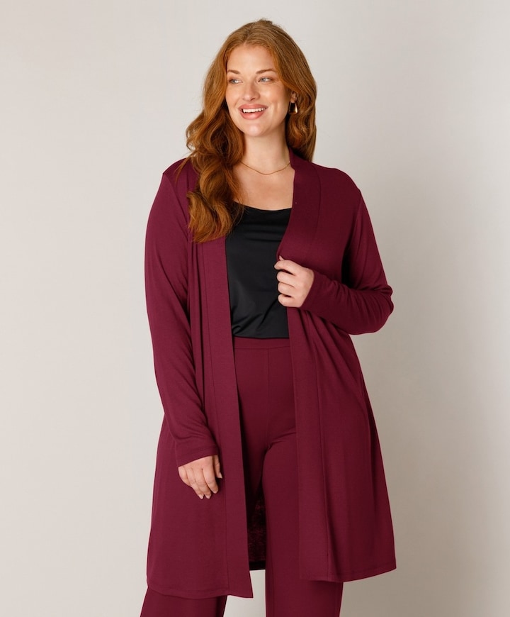 Dames vest bordeaux