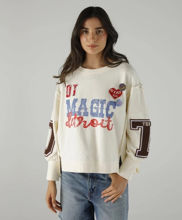 Dames sweater ecru