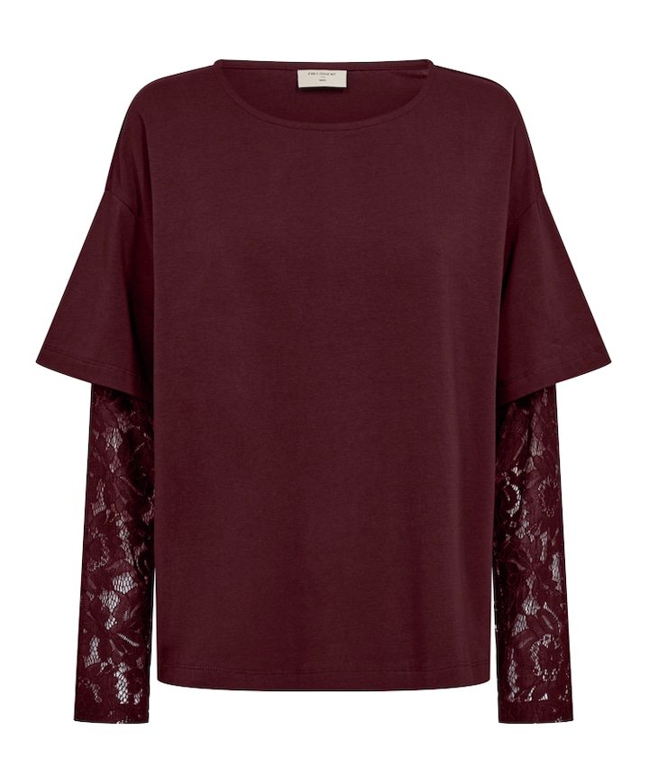 Dames longsleeve bordeaux