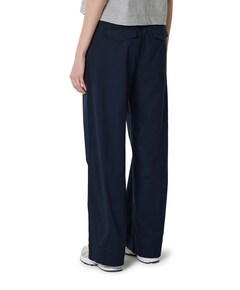Geweven met strikkoord dames broek blauw