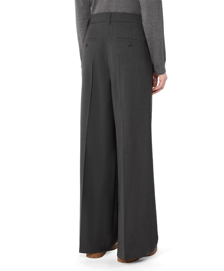 Adelfi Tela Pura Lana Natural dames pantalon grijs