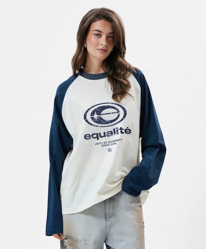 Uniseks longsleeve ecru