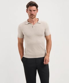 Heren polo beige