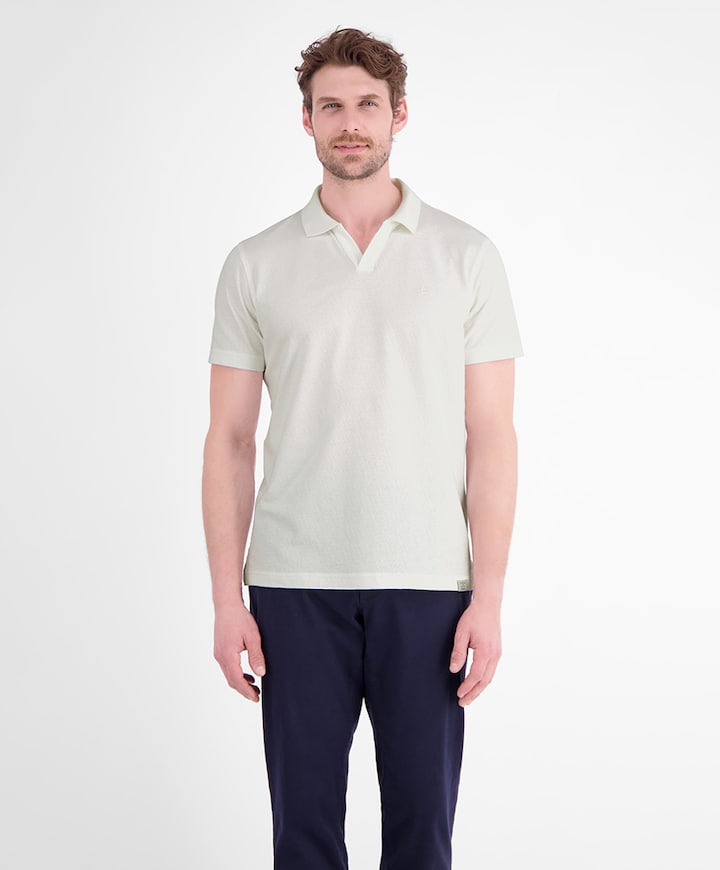 Heren polo ecru