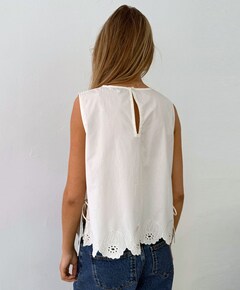 Dames top ecru