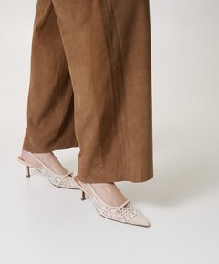 dames slingbacks ecru