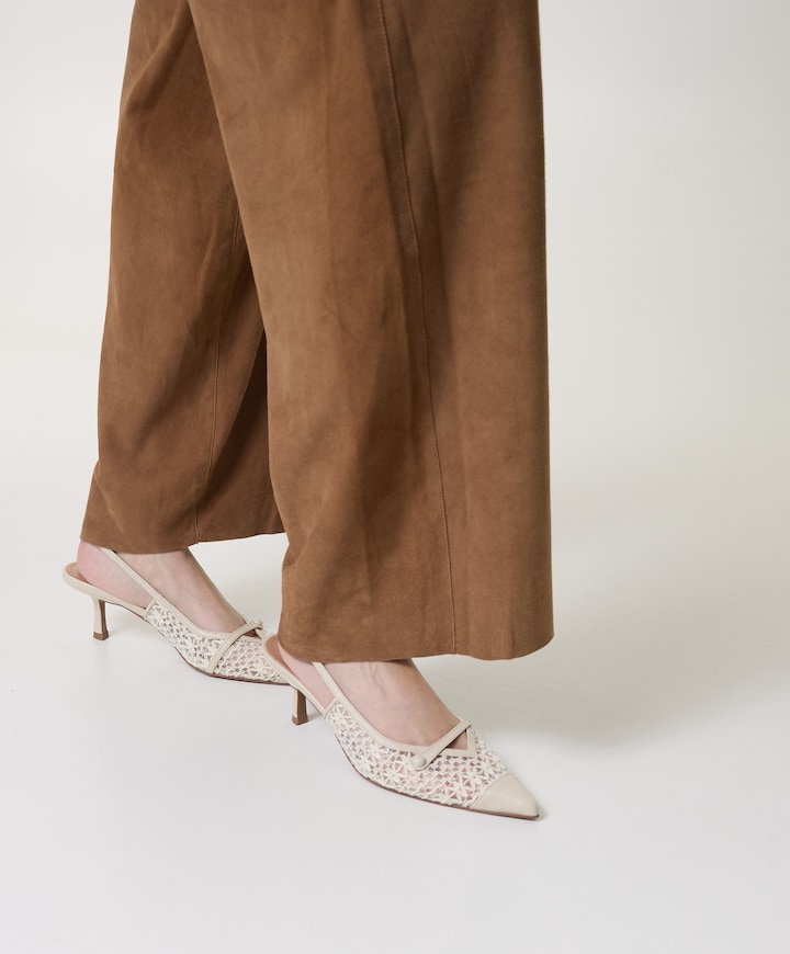 dames slingbacks ecru