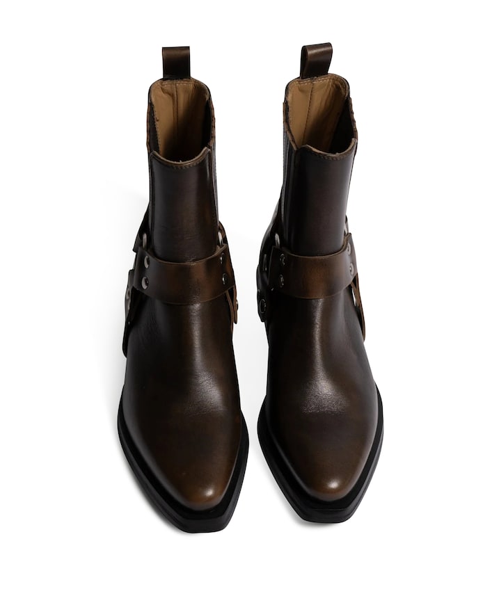 Texan buckle westernlaarzen bruin