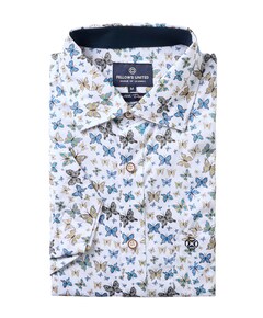 Heren overhemd korte mouw ecru