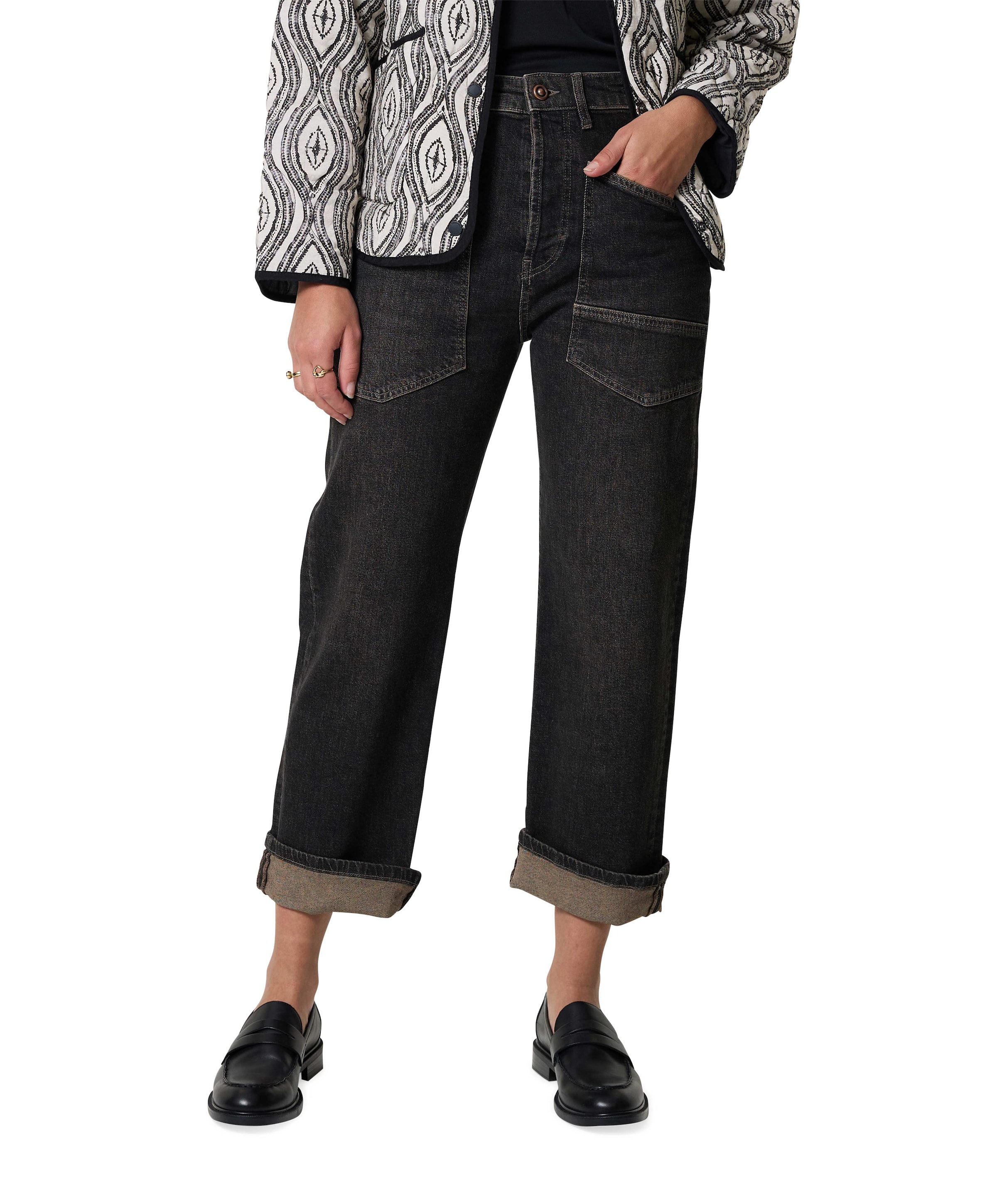 BAGGY dames jeans bruin