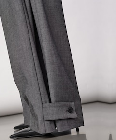 JackyCC Pleat dames broek grijs