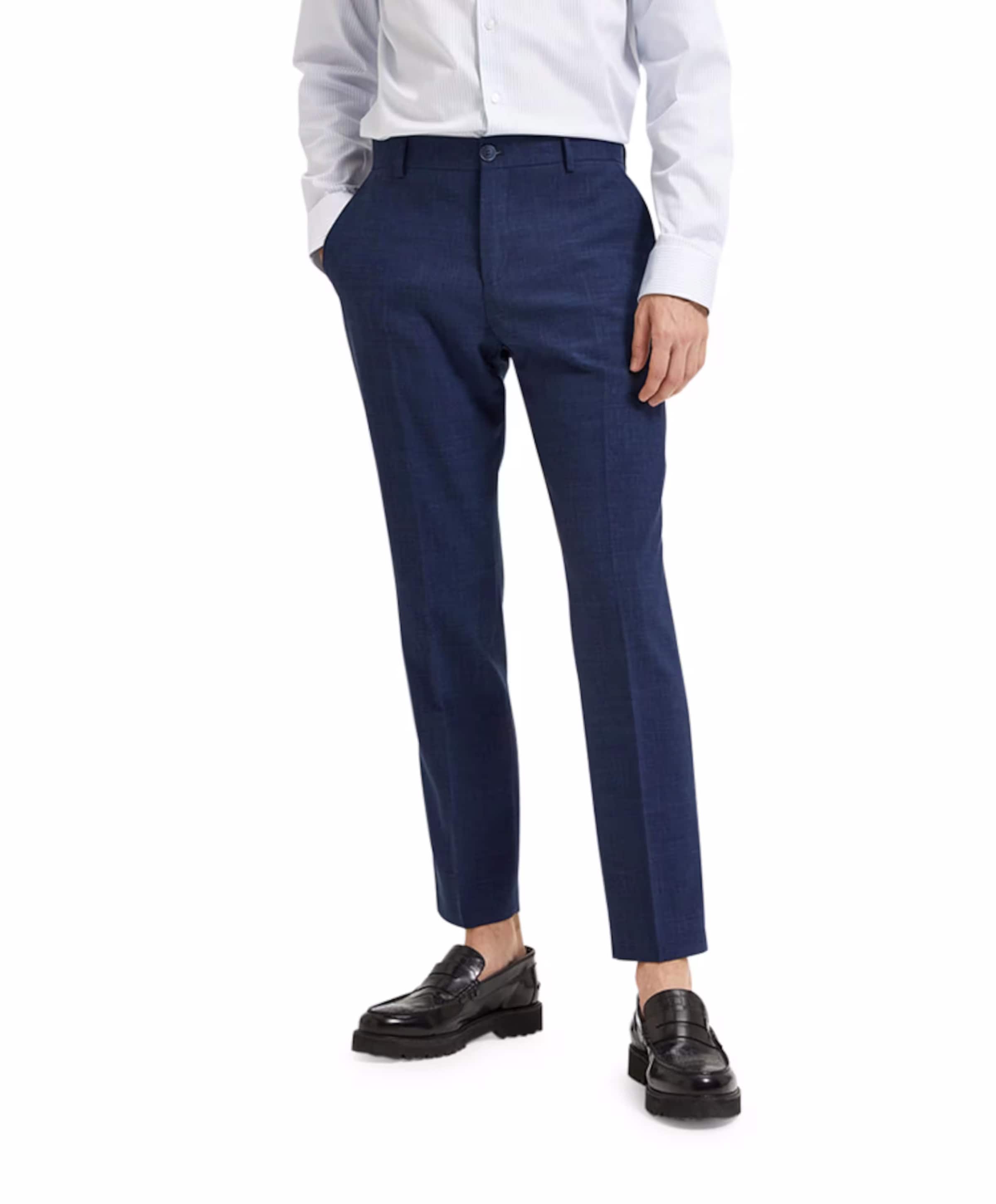 SLHSLIM-OASIS LINEN TRS B NOOS heren pantalon blauw