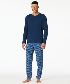 Heren pyjamaset blauw