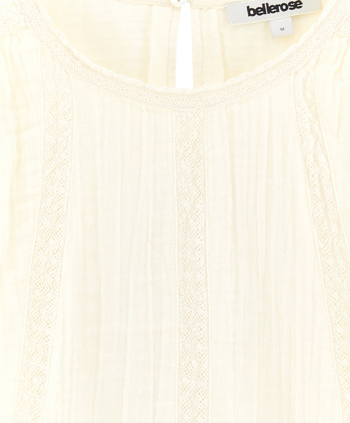 Meisjes blouse lange mouw ecru