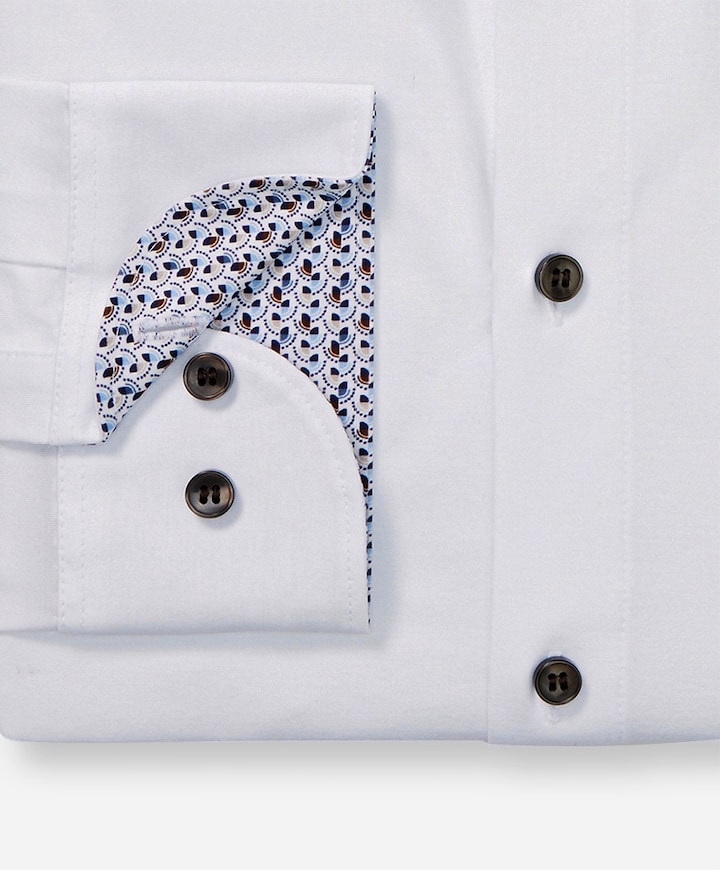 Heren overhemd lange mouw wit