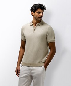 Heren polo beige