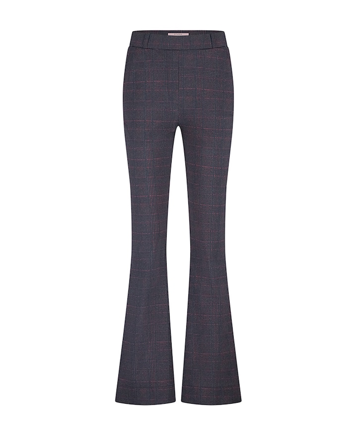 Flair check broek grijs