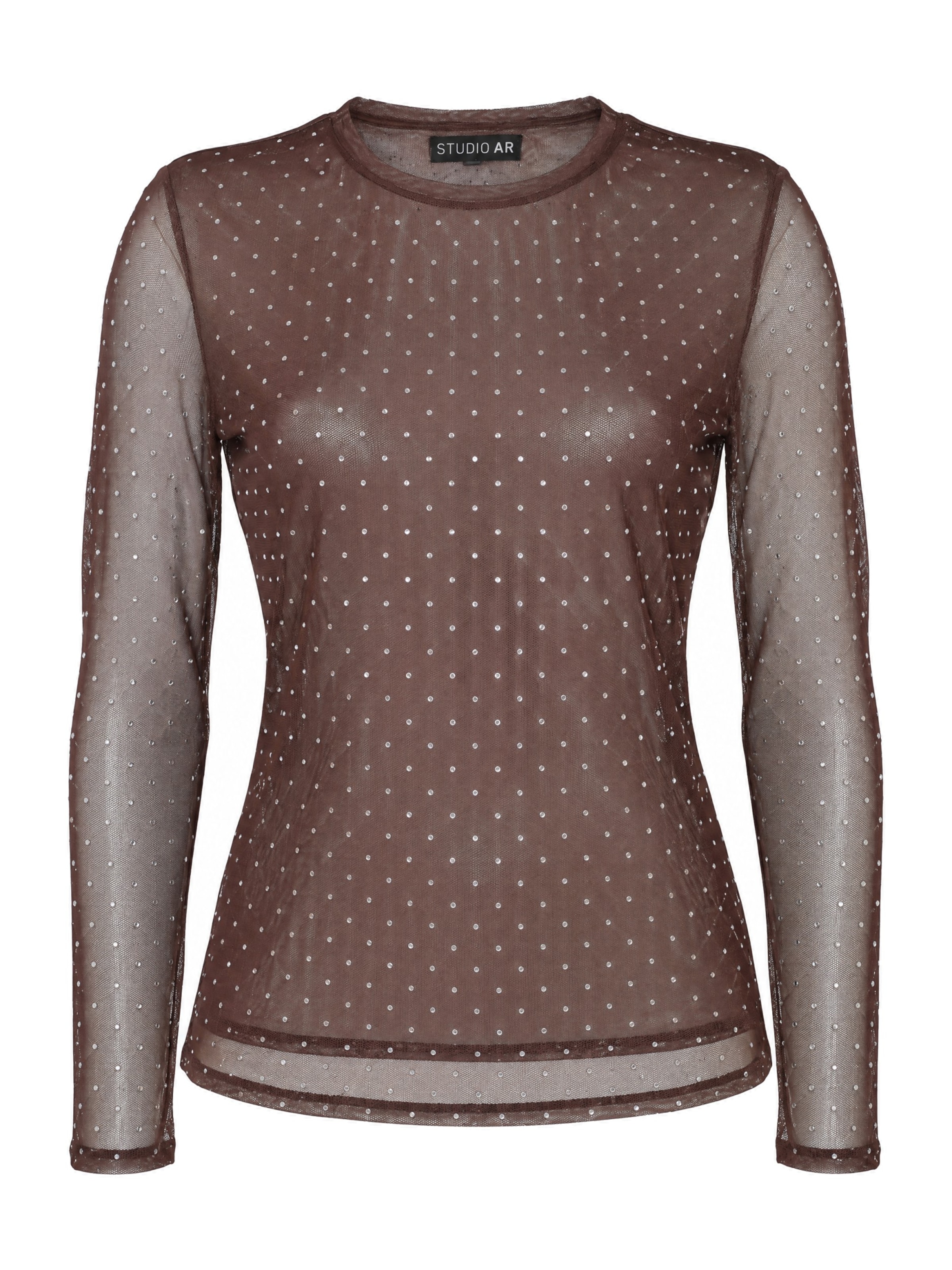 Dames top bruin