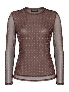 Dames top bruin