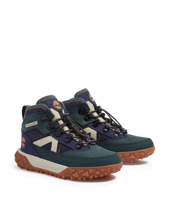 GreenStride Motion 6 MID BUNGEE WATERPROOF SNEAKER jongens veterschoenen groen