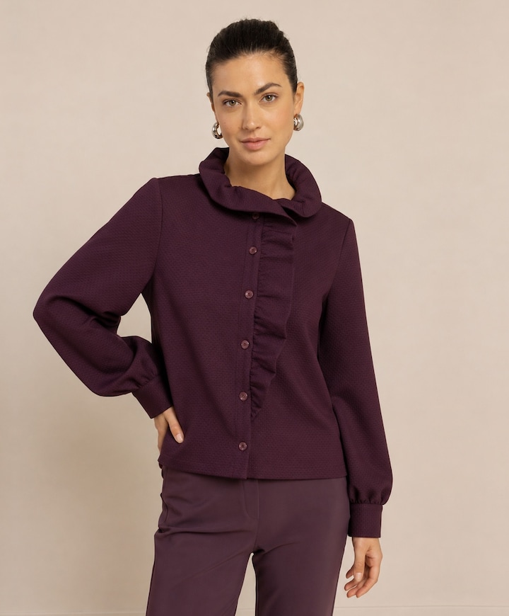 Dames blouse bordeaux