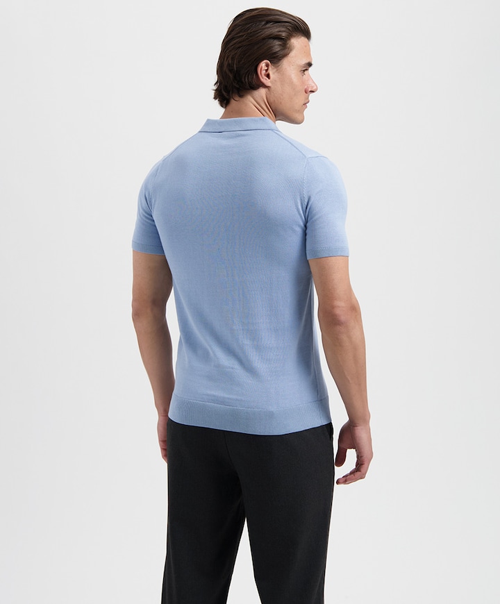 Heren polo blauw