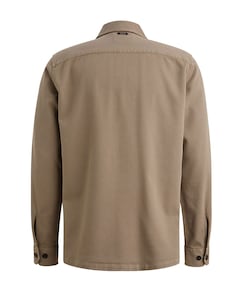 Heren overhemd lange mouw bruin