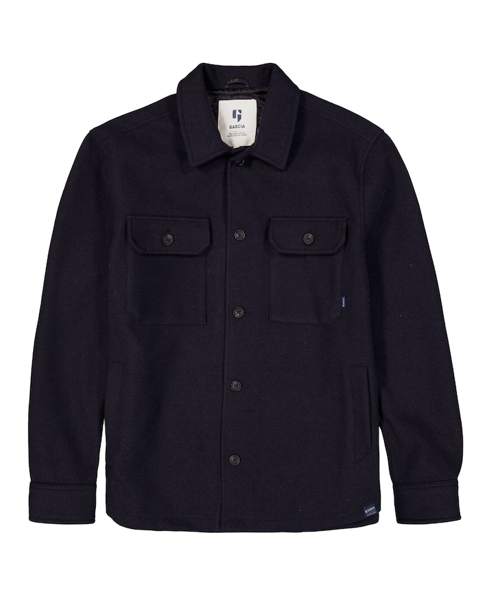 Heren overshirt blauw