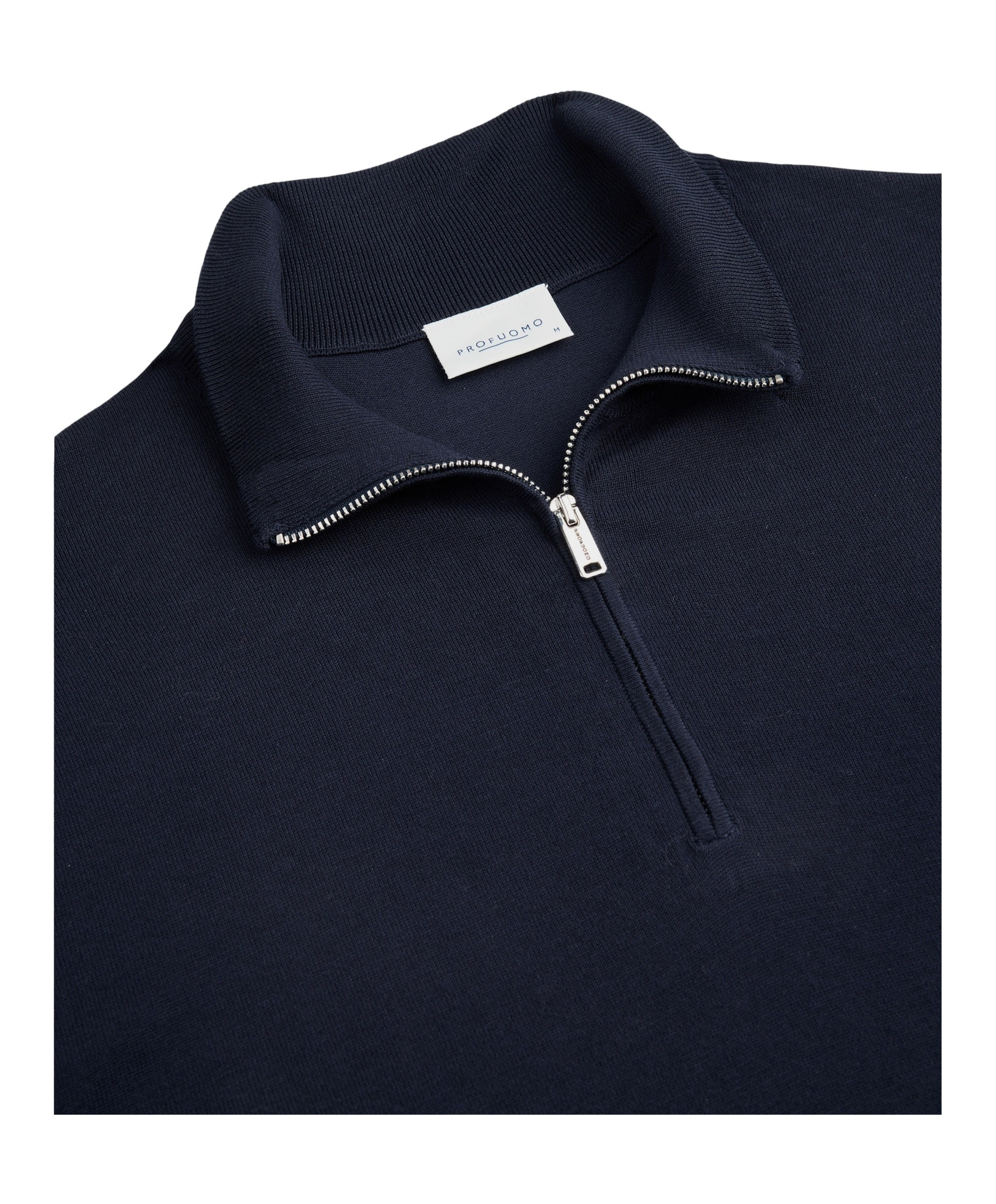 Heren trui met rits blauw