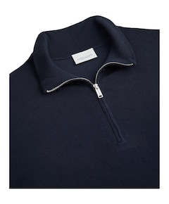 Heren trui met rits blauw
