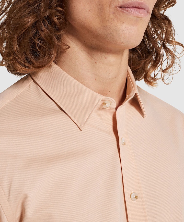 Heren overhemd lange mouw roze