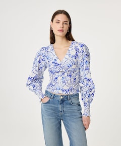 Dames blouse blauw