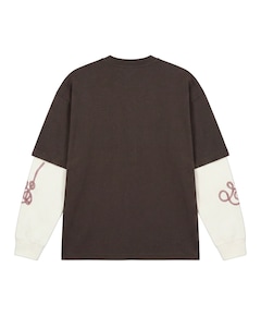 Heren longsleeve bruin