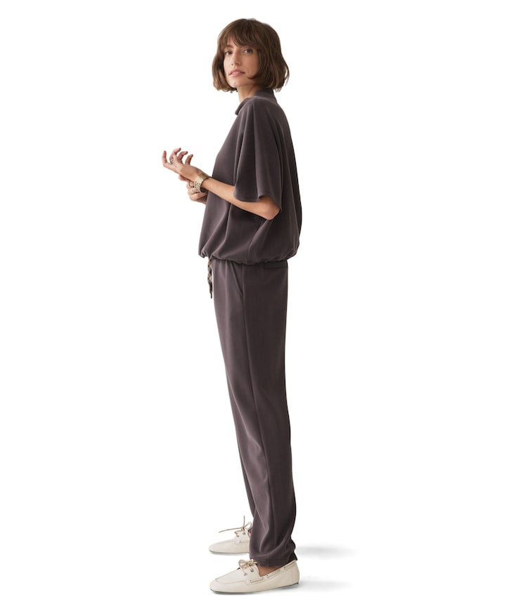 Tapered scuba pinstripe broek dames broek bruin