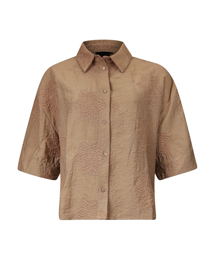 Dames blouse beige